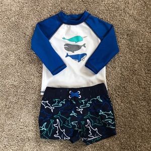 Baby Boy Rash guard and swim trunks